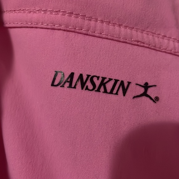 Danskin M pink capri nylon spandex adjustable waist pants pockets euc - Picture 8 of 10